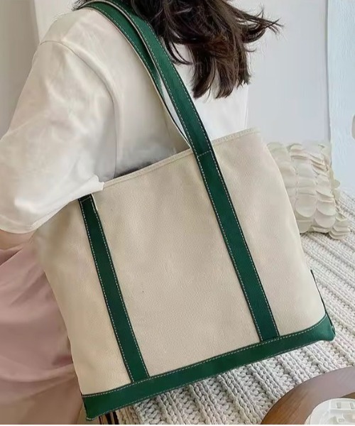 ammy.(エイミードット)の「【 ammy. / エイミードット 】 カラー パイピング キャンバス トートバッグ(トートバッグ・レディース・ブラウン/グリーン/レッド/ブラック・FREE)」の10枚目の写真