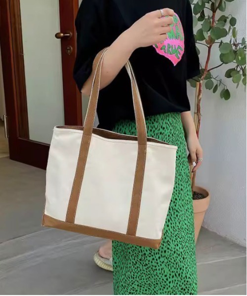 ammy.(エイミードット)の「【 ammy. / エイミードット 】 カラー パイピング キャンバス トートバッグ(トートバッグ・レディース・ブラウン/グリーン/レッド/ブラック・FREE)」の5枚目の写真