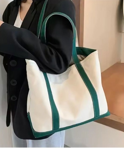 ammy.(エイミードット)の「【 ammy. / エイミードット 】 カラー パイピング キャンバス トートバッグ(トートバッグ・レディース・ブラウン/グリーン/レッド/ブラック・FREE)」の12枚目の写真