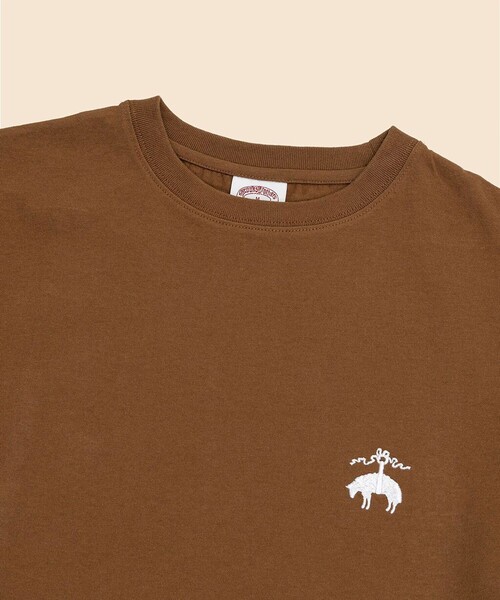 BROOKS BROTHERS（ブルックスブラザーズ）の「◆オンラインストア限定◆USAコットンジャージー　ビッグGFロゴ　Tシャツ（Tシャツ/カットソー・メンズ・グリーン/ブラウン・LARGE/MEDIUM/SMALL）」の3枚目の写真