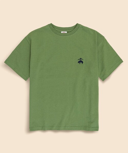 BROOKS BROTHERS（ブルックスブラザーズ）の「◆オンラインストア限定◆USAコットンジャージー　ビッグGFロゴ　Tシャツ（Tシャツ/カットソー・メンズ・グリーン/ブラウン・LARGE/MEDIUM/SMALL）」の6枚目の写真