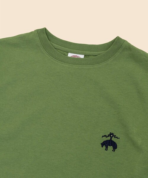 BROOKS BROTHERS（ブルックスブラザーズ）の「◆オンラインストア限定◆USAコットンジャージー　ビッグGFロゴ　Tシャツ（Tシャツ/カットソー・メンズ・グリーン/ブラウン・LARGE/MEDIUM/SMALL）」の7枚目の写真