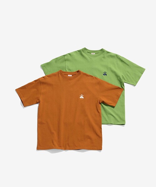 BROOKS BROTHERS（ブルックスブラザーズ）の「◆オンラインストア限定◆USAコットンジャージー　ビッグGFロゴ　Tシャツ（Tシャツ/カットソー・メンズ・グリーン/ブラウン・LARGE/MEDIUM/SMALL）」の8枚目の写真