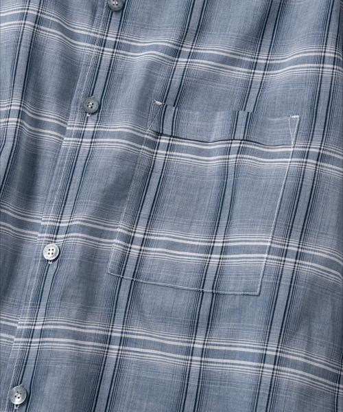 NONBLANK(ノンブランク)の「クラウドコットンチェックLSシャツ_BLUE(シャツ/ブラウス・メンズ・ブルー・MEDIUM/LARGE/X-LARGE)」の5枚目の写真