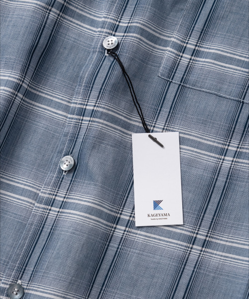 NONBLANK(ノンブランク)の「クラウドコットンチェックLSシャツ_BLUE(シャツ/ブラウス・メンズ・ブルー・MEDIUM/LARGE/X-LARGE)」の8枚目の写真