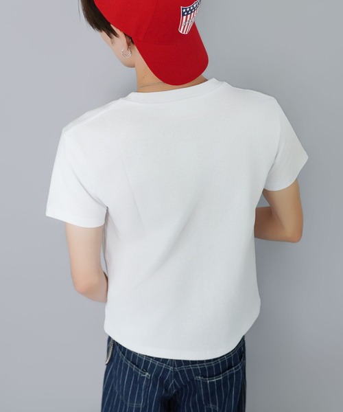 SPINNS（スピンズ）の「短丈半袖トライバル刺繍ロゴTシャツ（Tシャツ/カットソー・メンズ・ホワイト/ブラック/ブラック系その他/ウッドランド・ONESIZE）」の15枚目の写真