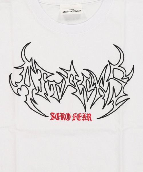 SPINNS（スピンズ）の「短丈半袖トライバル刺繍ロゴTシャツ（Tシャツ/カットソー・メンズ・ホワイト/ブラック/ブラック系その他/ウッドランド・ONESIZE）」の9枚目の写真
