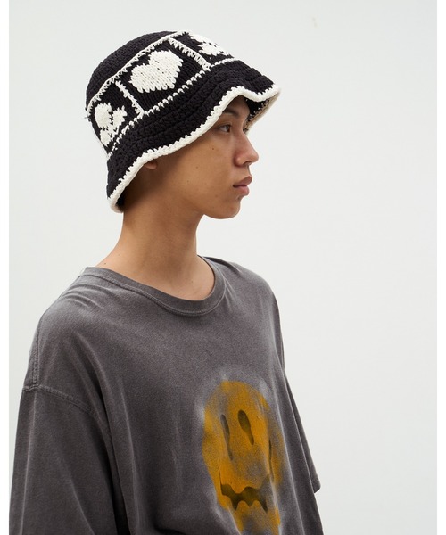 DISCOVERED（ディスカバード）の「PLAYCARD CROCHET HAT（ハット・メンズ・ブラック・LARGE）」の4枚目の写真