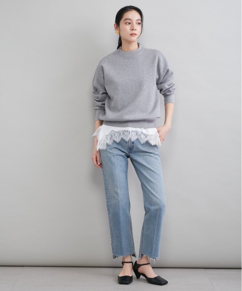 Mila Owen（ミラオーウェン）の「【MILA PANTS】裾段差テーパードデニムパンツ（デニムパンツ・レディース・インディゴブルー/ブルー/レッド/ライトブルー・00/1/0/2）」の16枚目の写真