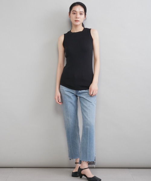 Mila Owen（ミラオーウェン）の「【MILA PANTS】裾段差テーパードデニムパンツ（デニムパンツ・レディース・インディゴブルー/ブルー/レッド/ライトブルー・00/1/0/2）」の17枚目の写真