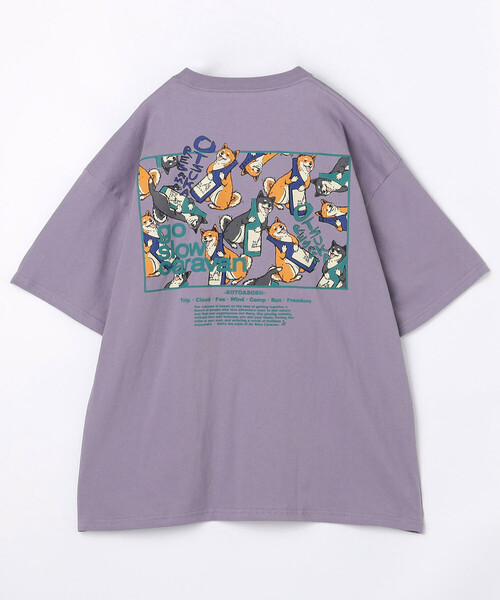 FREAK'S STORE(フリークスストア)の「限定展開 go slow caravan/ゴースローキャラバン スクエアLOGO TEE(Tシャツ/カットソー・メンズ・ラベンダー/ホワイト/ブラック・3/5/4)」の3枚目の写真