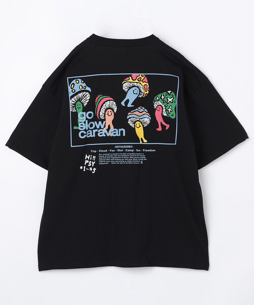 FREAK'S STORE(フリークスストア)の「限定展開 go slow caravan/ゴースローキャラバン スクエアLOGO TEE(Tシャツ/カットソー・メンズ・ラベンダー/ホワイト/ブラック・3/5/4)」の2枚目の写真