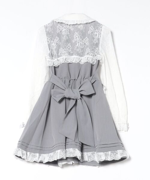 Secret Honey（シークレットハニー）の「レースボレロ風サイドレースアップワンピース（ワンピース・レディース・グレー/ブラック・MEDIUM）」の3枚目の写真