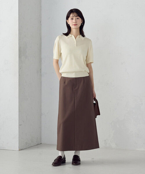 COMME CA ISM（コムサイズム）の「ニットポロ（ニット/セーター・レディース・ダークネイビー/アイボリー/グレー・LARGE/MEDIUM）」の14枚目の写真