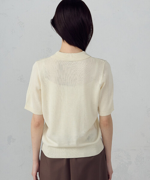 COMME CA ISM（コムサイズム）の「ニットポロ（ニット/セーター・レディース・ダークネイビー/アイボリー/グレー・LARGE/MEDIUM）」の18枚目の写真