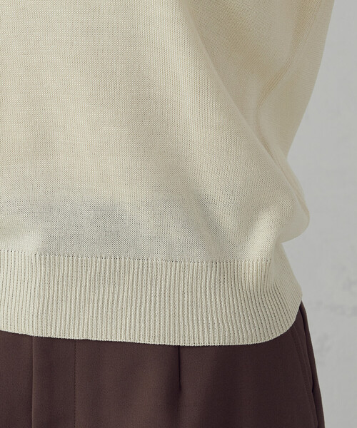 COMME CA ISM（コムサイズム）の「ニットポロ（ニット/セーター・レディース・ダークネイビー/アイボリー/グレー・LARGE/MEDIUM）」の13枚目の写真
