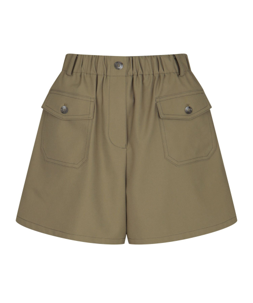 MONDAYFLOW（マンデーフロー）の「アウトポケットバンディングショーツ_ソフトカーキ（その他パンツ・レディース・その他・SMALL/MEDIUM/X-SMALL）」の2枚目の写真