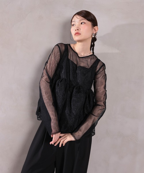 Kana(カナ)の「シアートップスペプラムオーバーレース3点セットパンツドレス パーティー ドレス 結婚式 お呼ばれ オケージョン(パンツドレス・レディース・ブラック/ネイビー/ベージュ・S/M)」の15枚目の写真