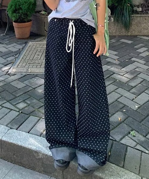 ストリングドットワイドデニム