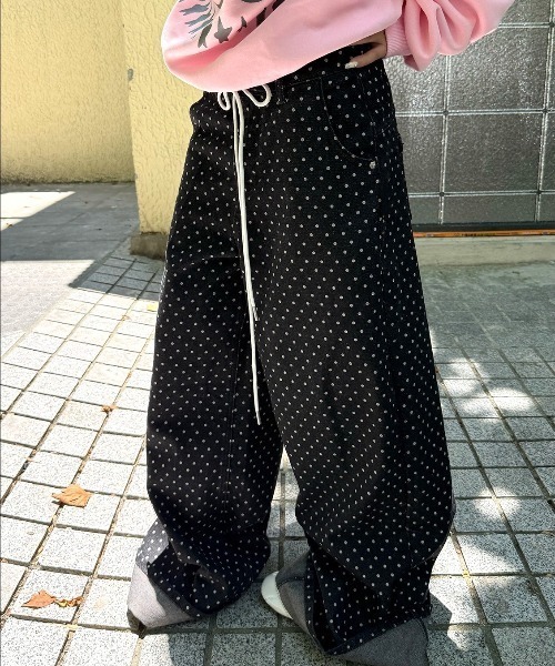 Vipoa(ヴィポア)の「ストリングドットワイドデニム(デニムパンツ・レディース・ブラック系その他・LARGE/MEDIUM)」の12枚目の写真