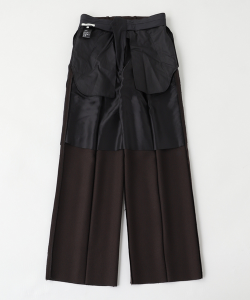 EDIFICE(エディフィス)の「HUSBANDS(ハズバンズ)WIDE PLEATED TROUSERS IN 4-PLY(スラックス・メンズ・ブラウン/ブラック・42/40/38)」の6枚目の写真