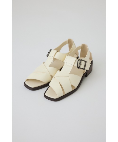 RIM.ARK(リムアーク)の「Leather cage sandal レザー ケージ サンダル(サンダル・レディース・アイボリー/ブラック・36/37/38/39)」の9枚目の写真