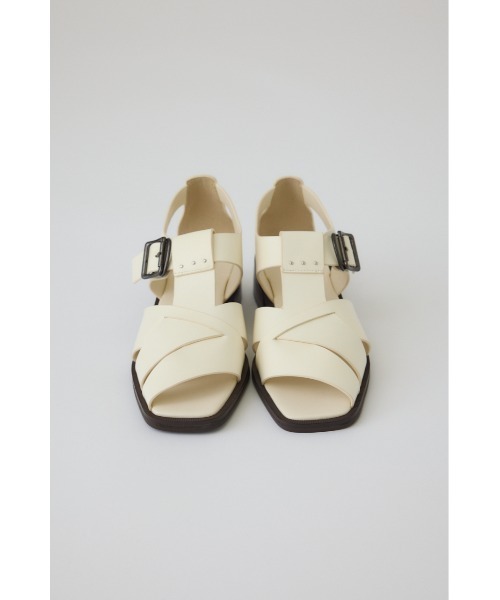 RIM.ARK(リムアーク)の「Leather cage sandal レザー ケージ サンダル(サンダル・レディース・アイボリー/ブラック・36/37/38/39)」の7枚目の写真