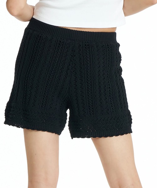 ROXY(ロキシー)の「ROXY/ロキシー ショートパンツ ショーツ ニットパンツ セットアップ対応 TIDE OVER SHORTS RPT262051(その他パンツ・レディース・ブラック/キナリ・L/M)」の6枚目の写真