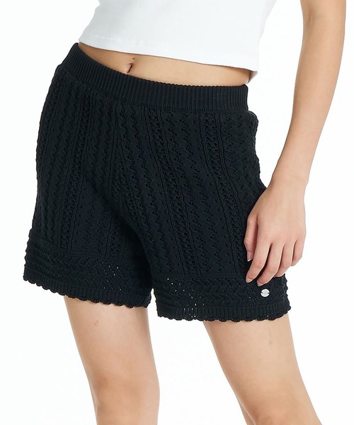 ROXY(ロキシー)の「ROXY/ロキシー ショートパンツ ショーツ ニットパンツ セットアップ対応 TIDE OVER SHORTS RPT262051(その他パンツ・レディース・ブラック/キナリ・L/M)」の5枚目の写真