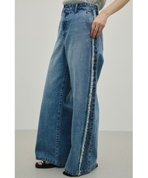 STYLEMIXER | サイドフリンジワイドデニム(デニムパンツ)