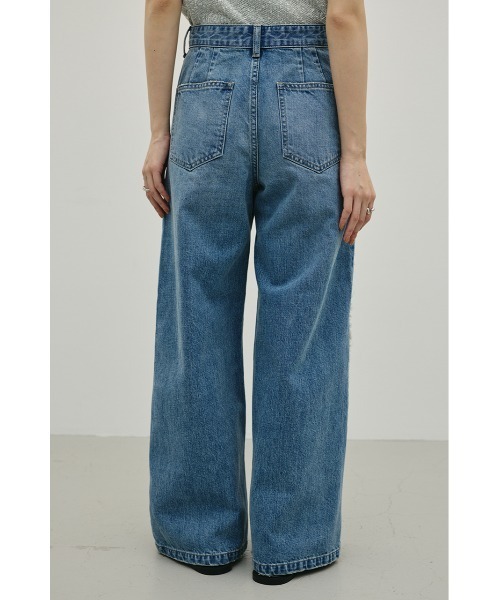 STYLEMIXER(スタイルミキサー)の「サイドフリンジワイドデニム(デニムパンツ・レディース・ブラック/ブルー・SMALL/MEDIUM/LARGE)」の10枚目の写真