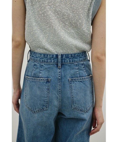 STYLEMIXER(スタイルミキサー)の「サイドフリンジワイドデニム(デニムパンツ・レディース・ブラック/ブルー・SMALL/MEDIUM/LARGE)」の5枚目の写真