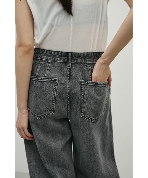 STYLEMIXER(スタイルミキサー)の「サイドフリンジワイドデニム(デニムパンツ・レディース・ブラック/ブルー・SMALL/MEDIUM/LARGE)」の18枚目の写真