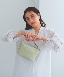 【TREASURE TOPKAPI】ナイロン レザーコンビ ハンドルオープン ミニ ショルダーバッグ
