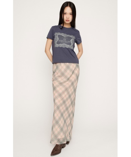 SLY(スライ)の「LACE LOGO T/SH レースロゴTシャツ 春服 夏服 半袖(Tシャツ/カットソー・レディース・ブラウン/ネイビー/オフホワイト・FREE)」の17枚目の写真