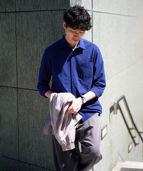 a.v.v（アーヴェヴェ）の「【洗濯機で洗える】シアーリブブルゾン（その他アウター・メンズ・グレー・48/46）」の3枚目の写真