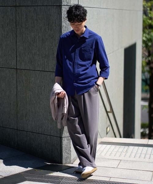 a.v.v（アーヴェヴェ）の「【洗濯機で洗える】シアーリブブルゾン（その他アウター・メンズ・グレー・48/46）」の4枚目の写真