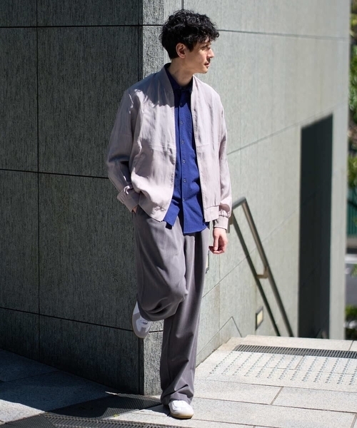 a.v.v（アーヴェヴェ）の「【洗濯機で洗える】シアーリブブルゾン（その他アウター・メンズ・グレー・48/46）」の5枚目の写真