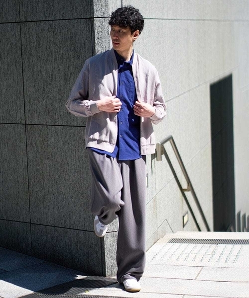 a.v.v（アーヴェヴェ）の「【洗濯機で洗える】シアーリブブルゾン（その他アウター・メンズ・グレー・48/46）」の6枚目の写真