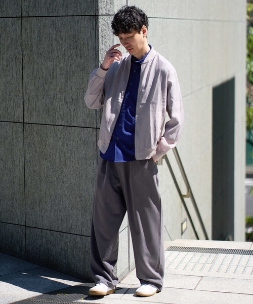 a.v.v（アーヴェヴェ）の「【洗濯機で洗える】シアーリブブルゾン（その他アウター・メンズ・グレー・48/46）」の7枚目の写真