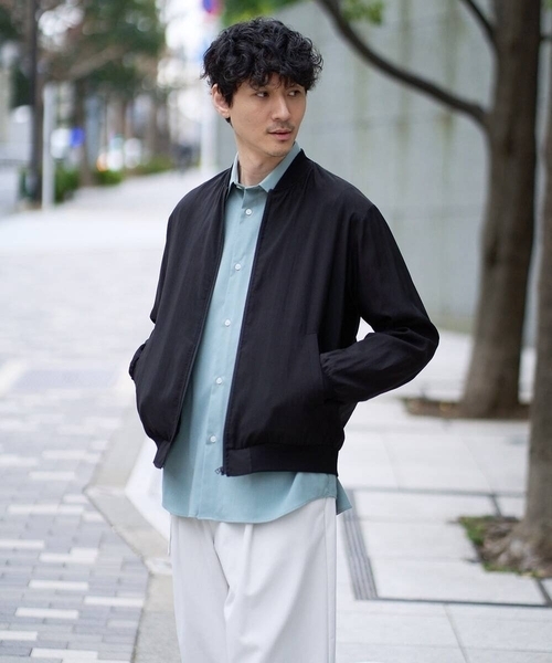 a.v.v（アーヴェヴェ）の「【洗濯機で洗える】シアーリブブルゾン（その他アウター・メンズ・グレー・48/46）」の8枚目の写真