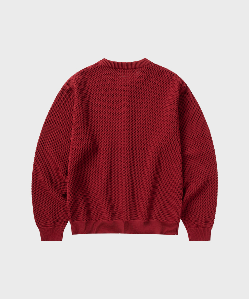 NONBLANK(ノンブランク)の「クロップラウンドLSカーディガン_DEEP RED(カーディガン/ボレロ・メンズ・レンガ・MEDIUM/LARGE/X-LARGE)」の2枚目の写真