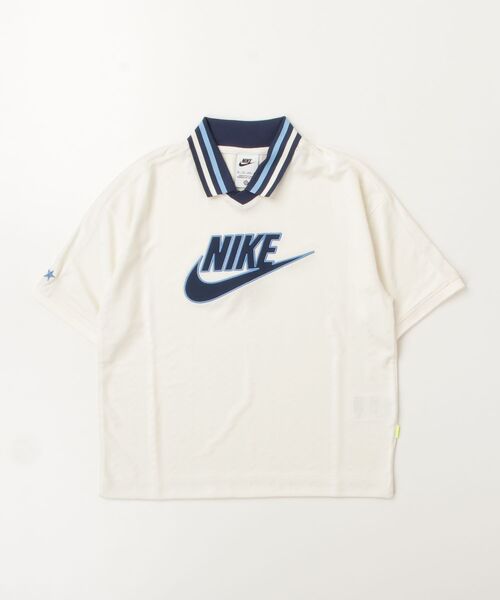 NIKE（ナイキ）の「ナイキ NIKE ナイキ YTH NSW CLN JERSEY S/S トップ（ポロシャツ・キッズ・オフホワイト/ネイビー・130cm/140cm/150cm/160cm）」の11枚目の写真