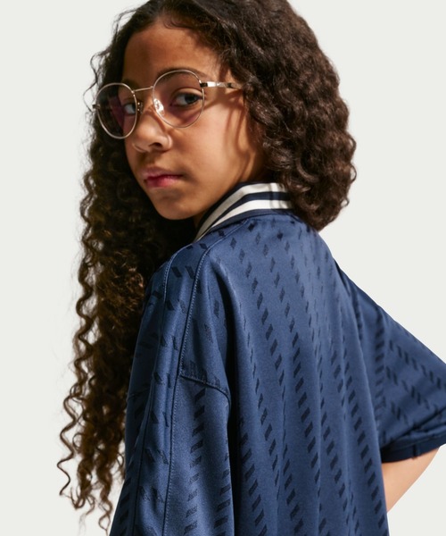 NIKE（ナイキ）の「ナイキ NIKE ナイキ YTH NSW CLN JERSEY S/S トップ（ポロシャツ・キッズ・オフホワイト/ネイビー・130cm/140cm/150cm/160cm）」の10枚目の写真