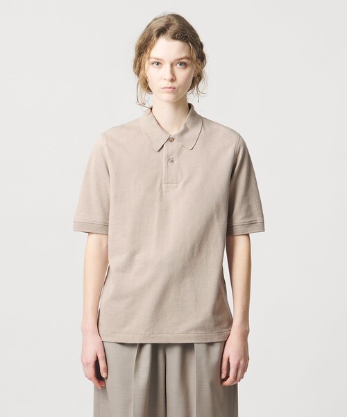 LOEFF(ロエフ)の「<LOEFF>ピケ ショートスリーブ ポロシャツ UNISEX(Tシャツ/カットソー・レディース・ダークグレー/ナチュラル・0/1/2)」の6枚目の写真