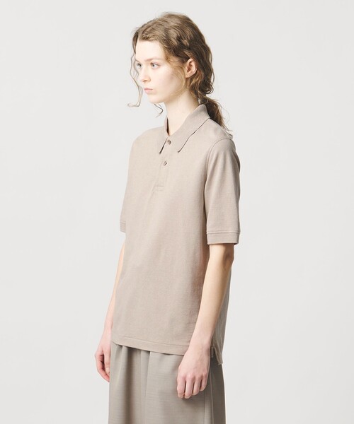 LOEFF(ロエフ)の「<LOEFF>ピケ ショートスリーブ ポロシャツ UNISEX(Tシャツ/カットソー・レディース・ダークグレー/ナチュラル・0/1/2)」の5枚目の写真