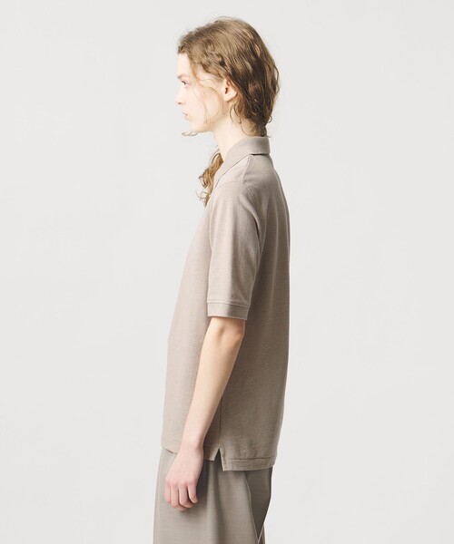 LOEFF(ロエフ)の「<LOEFF>ピケ ショートスリーブ ポロシャツ UNISEX(Tシャツ/カットソー・レディース・ダークグレー/ナチュラル・0/1/2)」の4枚目の写真