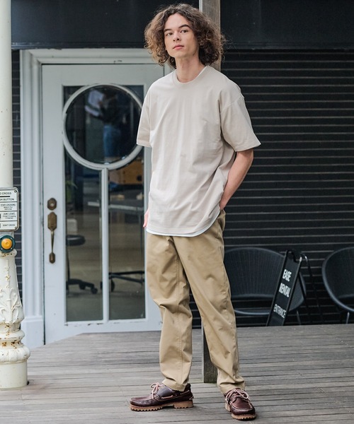 ragged mountain(ラギットマウンテン)の「【RAGGED MOUNTAIN/ラギットマウンテン】【背中で見せるバックプリント】BETHEL/べテル オーバーサイズT グラフィックTシャツ ルーズシルエット バックプリント アウトドア キャンプ(Tシャツ/カットソー・メンズ・ベージュ/カーキ/ホワイト/ブラック・MEDIUM/LARGE/X-LARGE)」の7枚目の写真