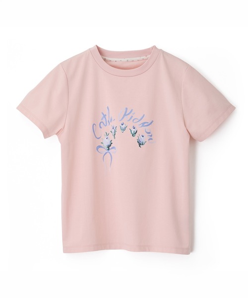 Cath Kidston(キャスキッドソン)の「ベーシックTシャツ Ribbon Floral(Tシャツ/カットソー・レディース・ホワイト/サックスブルー/ピンク/ライトイエロー・FREE)」の4枚目の写真