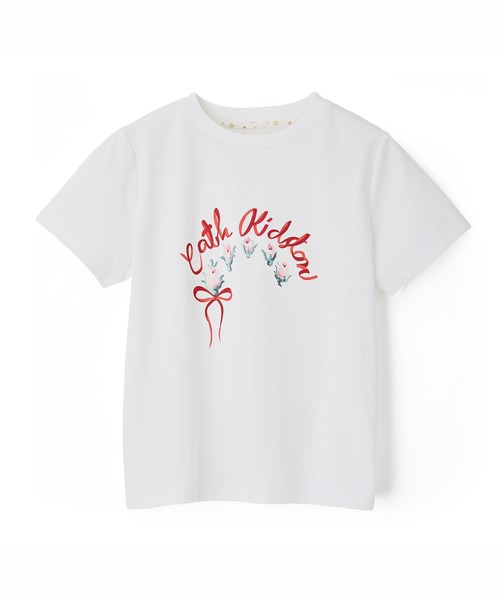 Cath Kidston(キャスキッドソン)の「ベーシックTシャツ Ribbon Floral(Tシャツ/カットソー・レディース・ホワイト/サックスブルー/ピンク/ライトイエロー・FREE)」の5枚目の写真